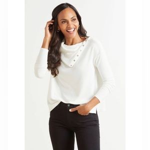 Michael Stars Laurel Snap Turtleneck Top
